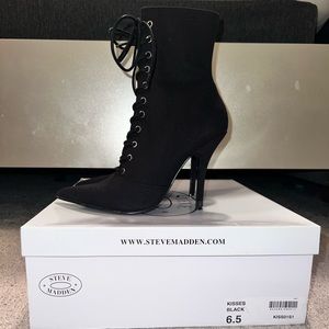 Black Steve Madden stiletto booties